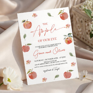 Invitación de Regalo de Agua para el Bebé Manzana