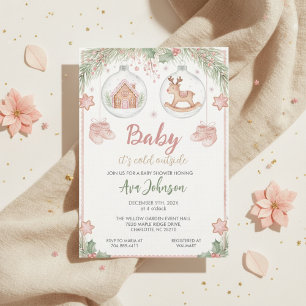 Invitación de regalo de bebé de casa de pan de jen
