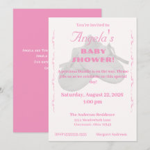 Invitación de Regalo de Bebé para Fiesta de Niña