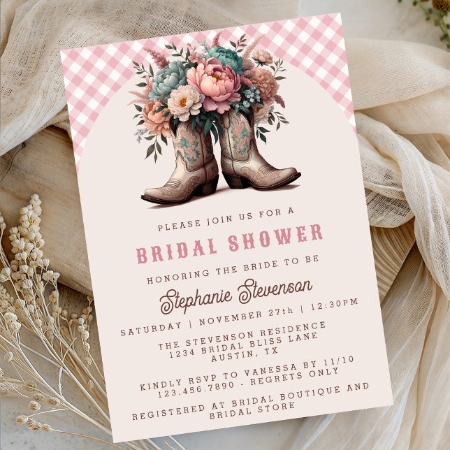 Invitación de Regalo de Boda de Botas de Vaquera R (Subido por el creador)