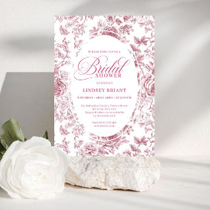 Invitación de Regalo de Boda de Flor de Toile de R