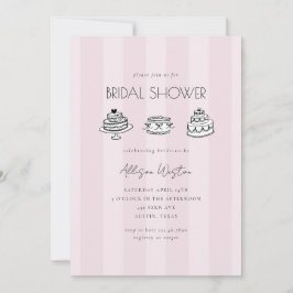 Invitación de Regalo de Boda de Torta Vintage con 