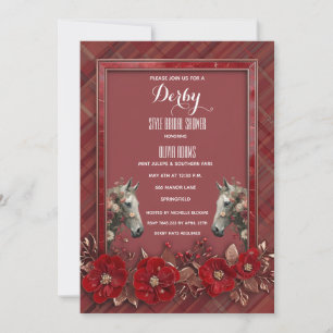 Invitación de Regalo de Boda Estilo Derby de Cuadr