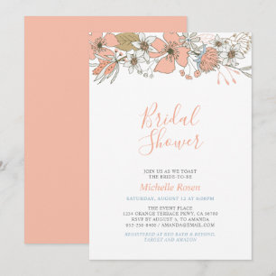 Invitación de Regalo de Boda Floral de Primavera B