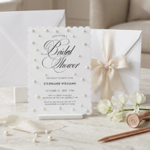 Invitación de Regalo de Boda Perla Negra · Lujo 
