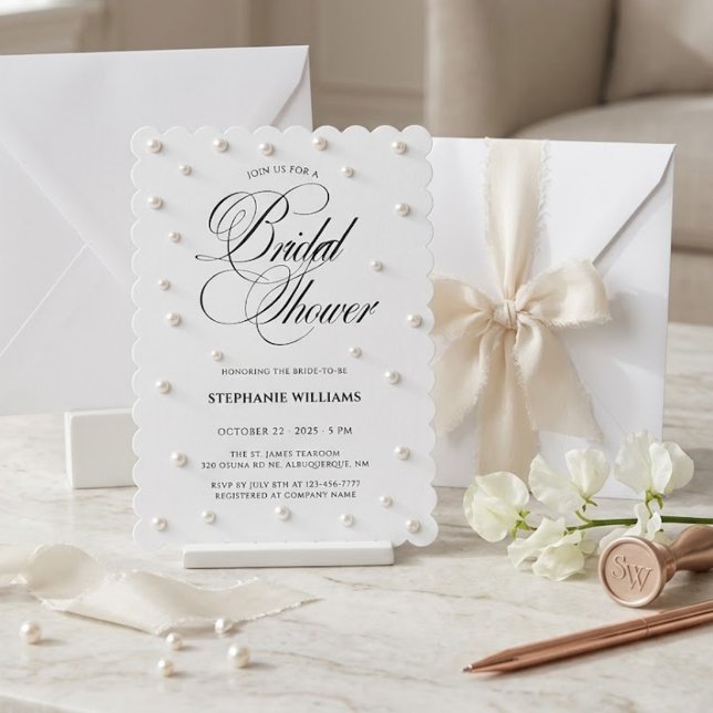 Invitación de Regalo de Boda Perla Negra · Lujo  (Subido por el creador)