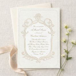 Invitación de Regalo de Boda Rococó de Familia
