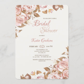 Invitación de Regalo de Boda Rose Splendor