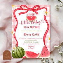 Invitación de Regalo para Baby Shower de Verano co