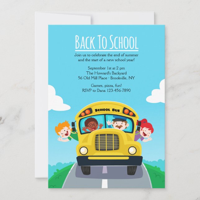 Invitación de Regreso a la Escuela (Anverso)