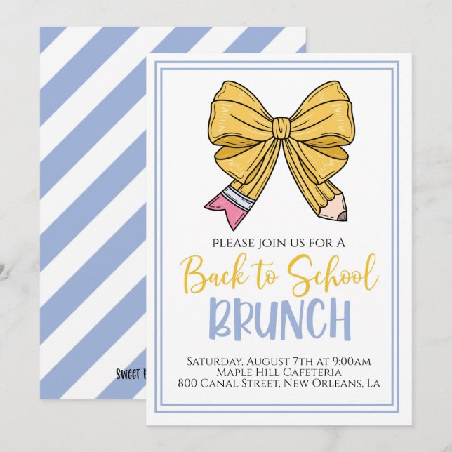 Invitación de regreso al Brunch escolar (Anverso / Reverso)