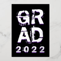 invitación de Relieve metalizado de graduación de 