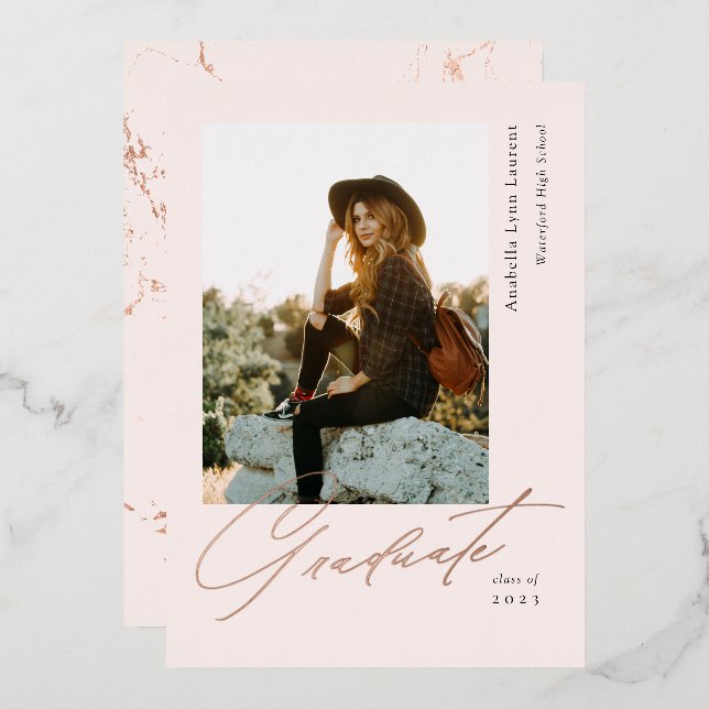 Invitación de Relieve metalizado de imágenes con g (Anverso/Reverso)