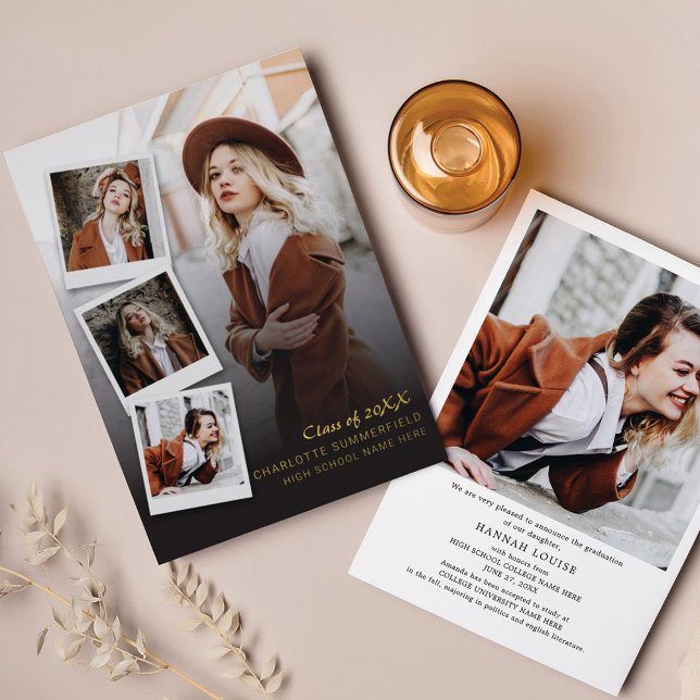 Invitación de Relieve metalizado dorado de fotos d (Subido por el creador)