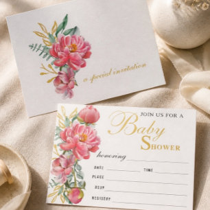 Invitación de Relleno para Baby Shower Elegante