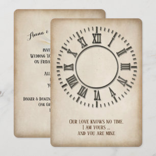 Invitación de reloj atemporal para renovación de v