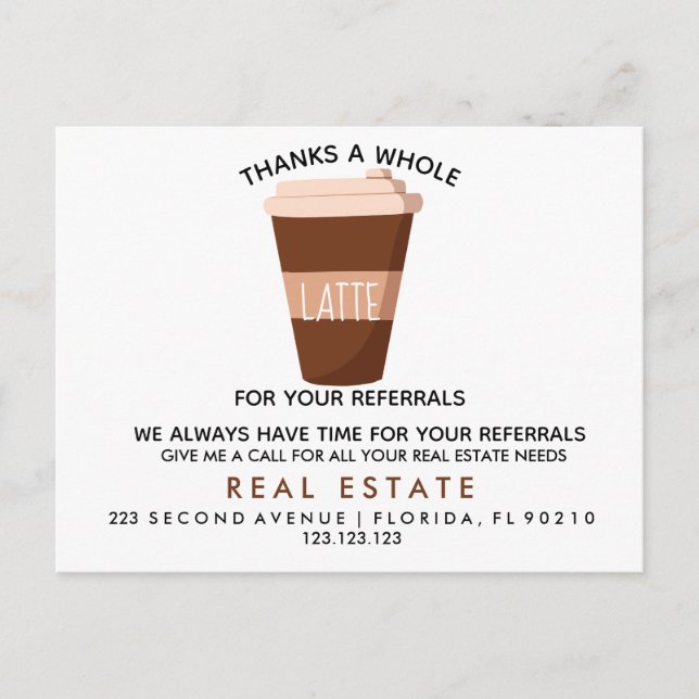 invitación de remisión de café inmobiliario (Anverso)