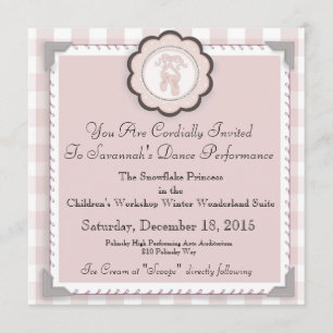 Invitación de rendimiento de ballet Personalizado