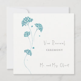 Invitación de Renovación de Votos de Flores Turque