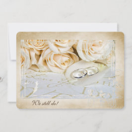 Invitación de renovación de votos de Rosas y Anill