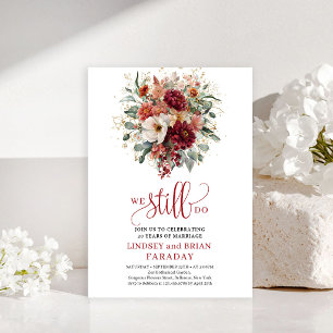 Invitación de Renovación de Votos Floral Boho Radi