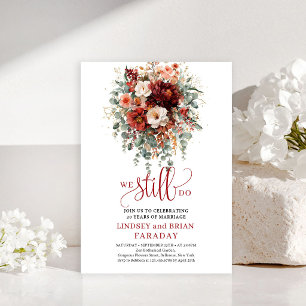 Invitación de renovación de votos florales de colo