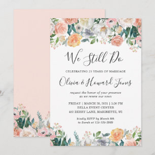 Invitación de Renovación de Votos Florales de Jard