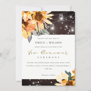 INVITACIÓN DE RENOVACIÓN DEL VOW DE SUNFLOWER STAR