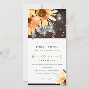 INVITACIÓN DE RENOVACIÓN DEL VOW DE SUNFLOWER STAR