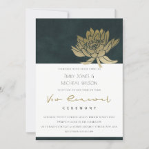 INVITACIÓN DE RENOVACIÓN DEL VOW FLORAL DE GOLD EM