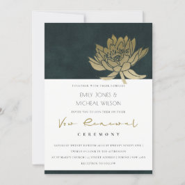 INVITACIÓN DE RENOVACIÓN DEL VOW FLORAL DE GOLD EM