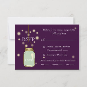 Invitación de respuesta con corazón de tarro de Ma