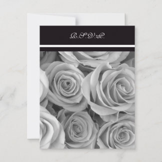 Invitación de respuesta de boda de rosa