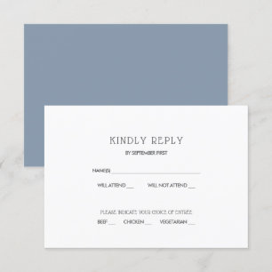 Invitación de respuesta de boda simple moderna en