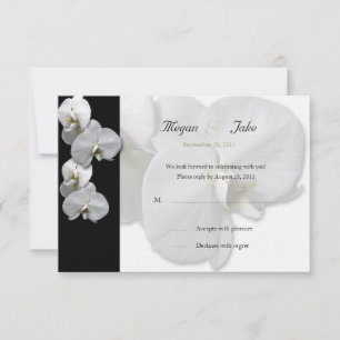 Invitación de respuesta Orquídea Blanca