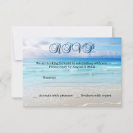 Invitación de respuesta para boda en la playa