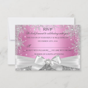 Invitación de respuesta para Fiesta Rosada Dulce 1