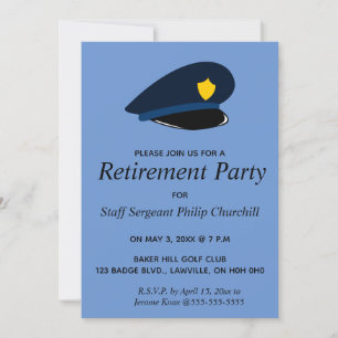 Invitación de Retiro de Gorra de Oficial de Policí
