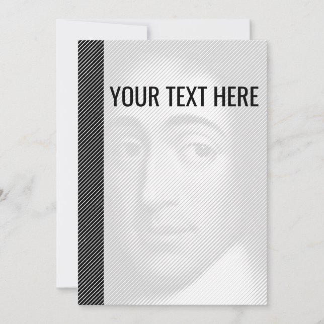 Invitación de retrato de Spinoza Baruch blanco neg (Anverso)