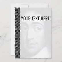 Invitación de retrato de Spinoza Baruch blanco neg