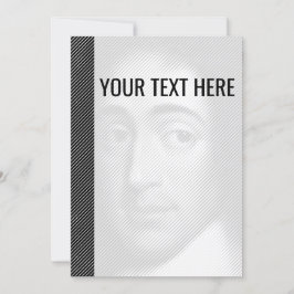Invitación de retrato de Spinoza Baruch blanco neg