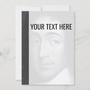 Invitación de retrato de Spinoza Baruch blanco neg