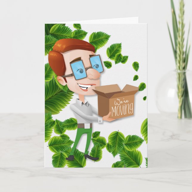 Invitación de reubicación de negocios empresario (Anverso)