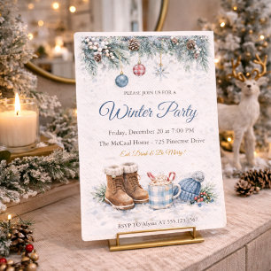 Invitación de Reunión Acogedora de Invierno