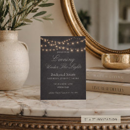 Invitación de reunión con luces de cadena