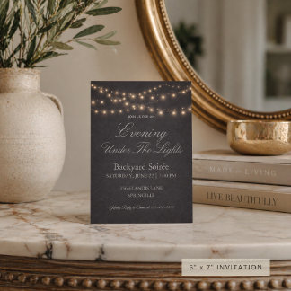 Invitación de reunión con luces de cadena