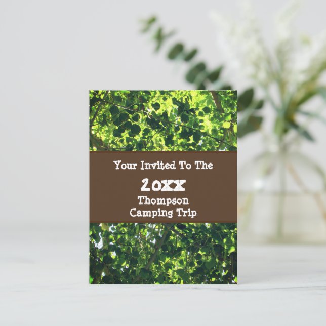Invitación de Reunión de Hoja Verde de Viaje de Ca (Anverso de pie)