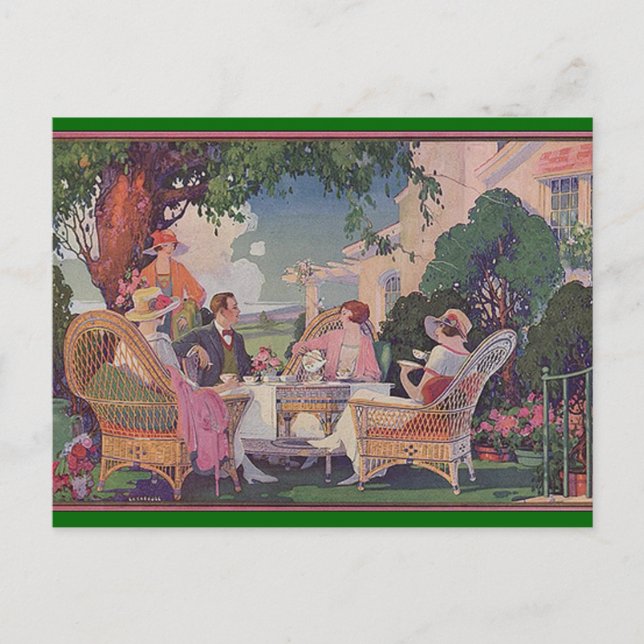 Invitación de Reunión de Jardín Vintage (Anverso)