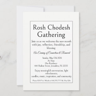 Invitación de reunión de Rosh Jodesh, Simple Moder