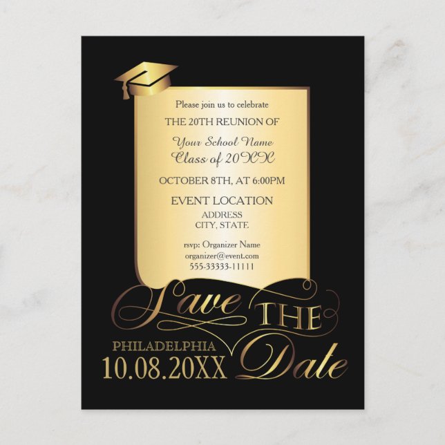 Invitación de reunión escolar (Anverso)